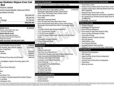 New 2026 Jeep Gladiator Mojave w/ Safety Group AWD/4WD image 6