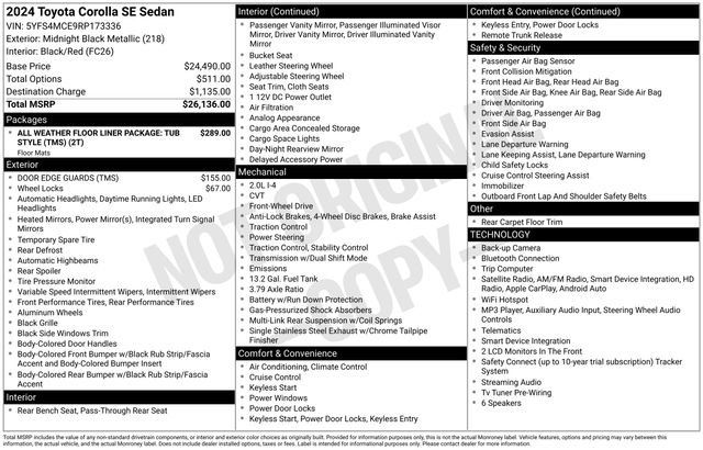 Used 2024 Toyota Corolla SE FWD image 22