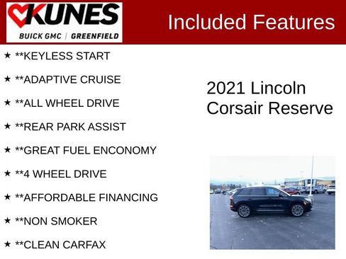 Used 2021 Lincoln Corsair Reserve w/ Equipment Group 201A image 3
