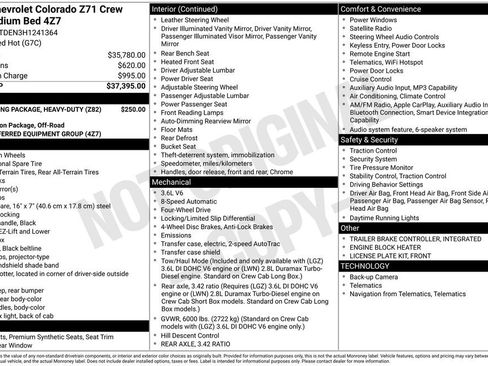 Used 2017 Chevrolet Colorado Z71 AWD/4WD image 6