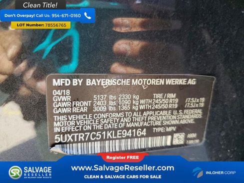 Used 2019 BMW X3 sDrive30i w/ Premium Package image 17