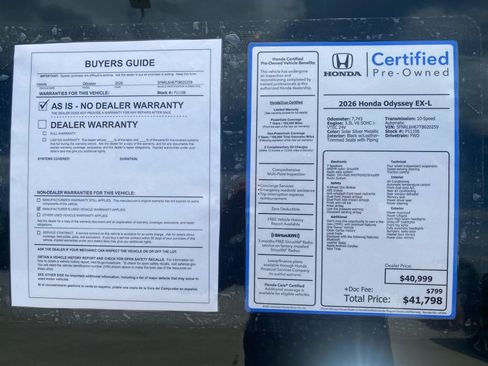 Used 2026 Honda Odyssey EX-L image 37