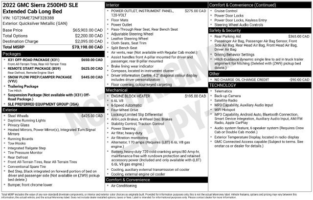 Used 2022 GMC Sierra 2500 SLE w/ X31 Off-Road Package AWD/4WD image 7