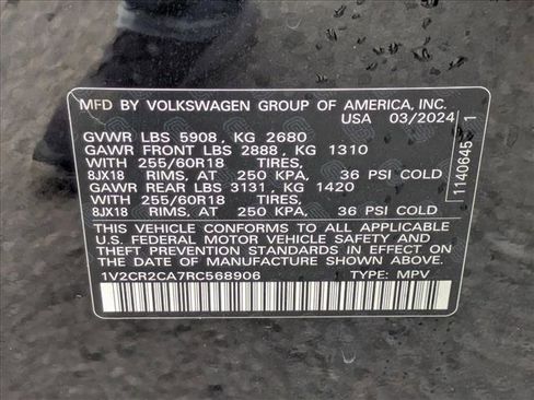 Used 2024 Volkswagen Atlas Peak Edition SE AWD/4WD image 26