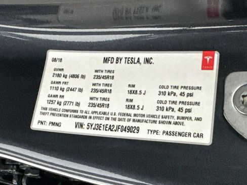 Used 2018 Tesla Model 3 Mid Range RWD image 53