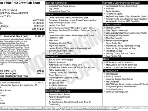 New 2026 RAM 1500 RHO w/ RHO Level 1 Equipment Group image 23