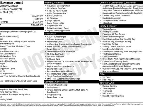 Used 2026 Volkswagen Jetta S FWD image 4