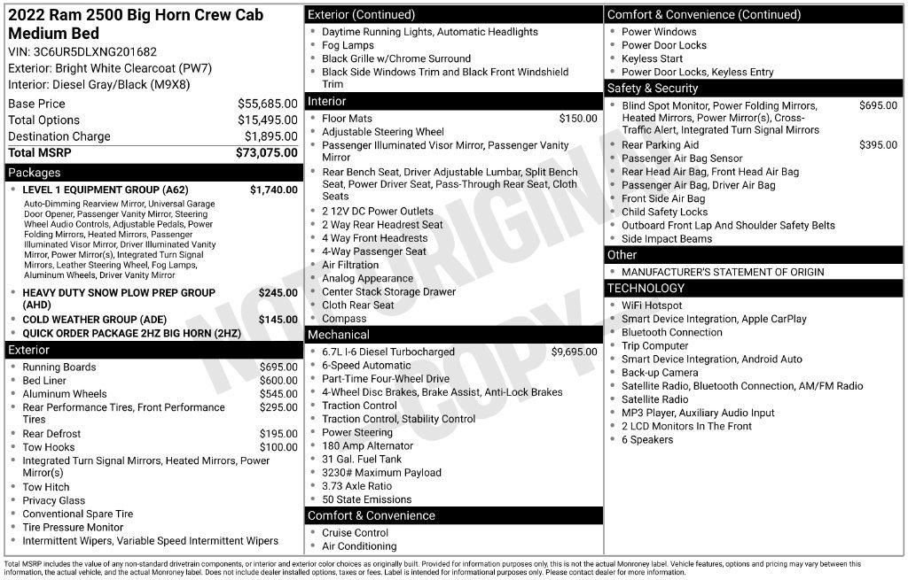 Used 2022 RAM 2500 Big Horn w/ Level 1 Equipment Group AWD/4WD image 51