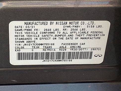 Used 2021 INFINITI Q50 Sensory w/ Cargo Package image 30