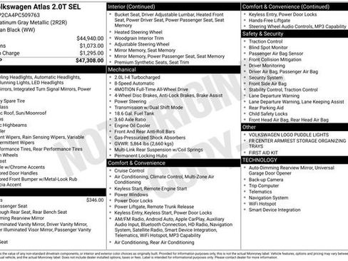 Certified 2023 Volkswagen Atlas SEL AWD/4WD image 38