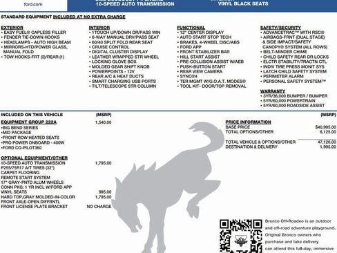 New 2026 Ford Bronco Big Bend image 2