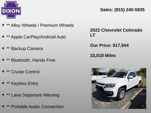 Used 2022 Chevrolet Colorado LT w/ Fleet Safety Package RWD image 4