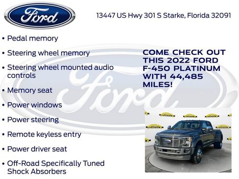 Certified 2022 Ford F450 Platinum w/ FX4 Off-Road Package image 32
