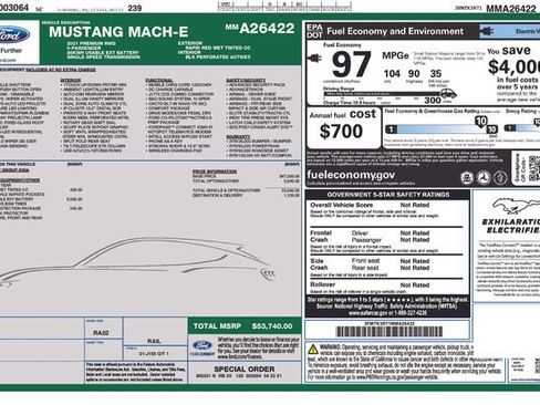 Used 2021 Ford Mustang Mach-E Premium RWD image 7