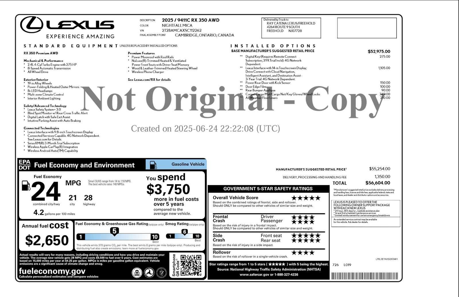 Used 2025 Lexus RX 350 Premium w/ Accessory Package (Z1) AWD/4WD image 33