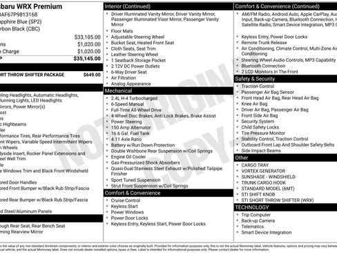 Used 2023 Subaru WRX Premium image 45