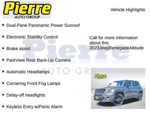 Used 2023 Jeep Renegade Altitude w/ Sun/Sound Group AWD/4WD image 23