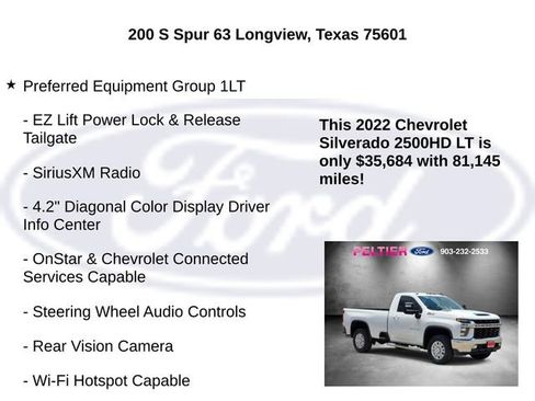 Used 2022 Chevrolet Silverado 2500 LT w/ Convenience Package AWD/4WD image 20