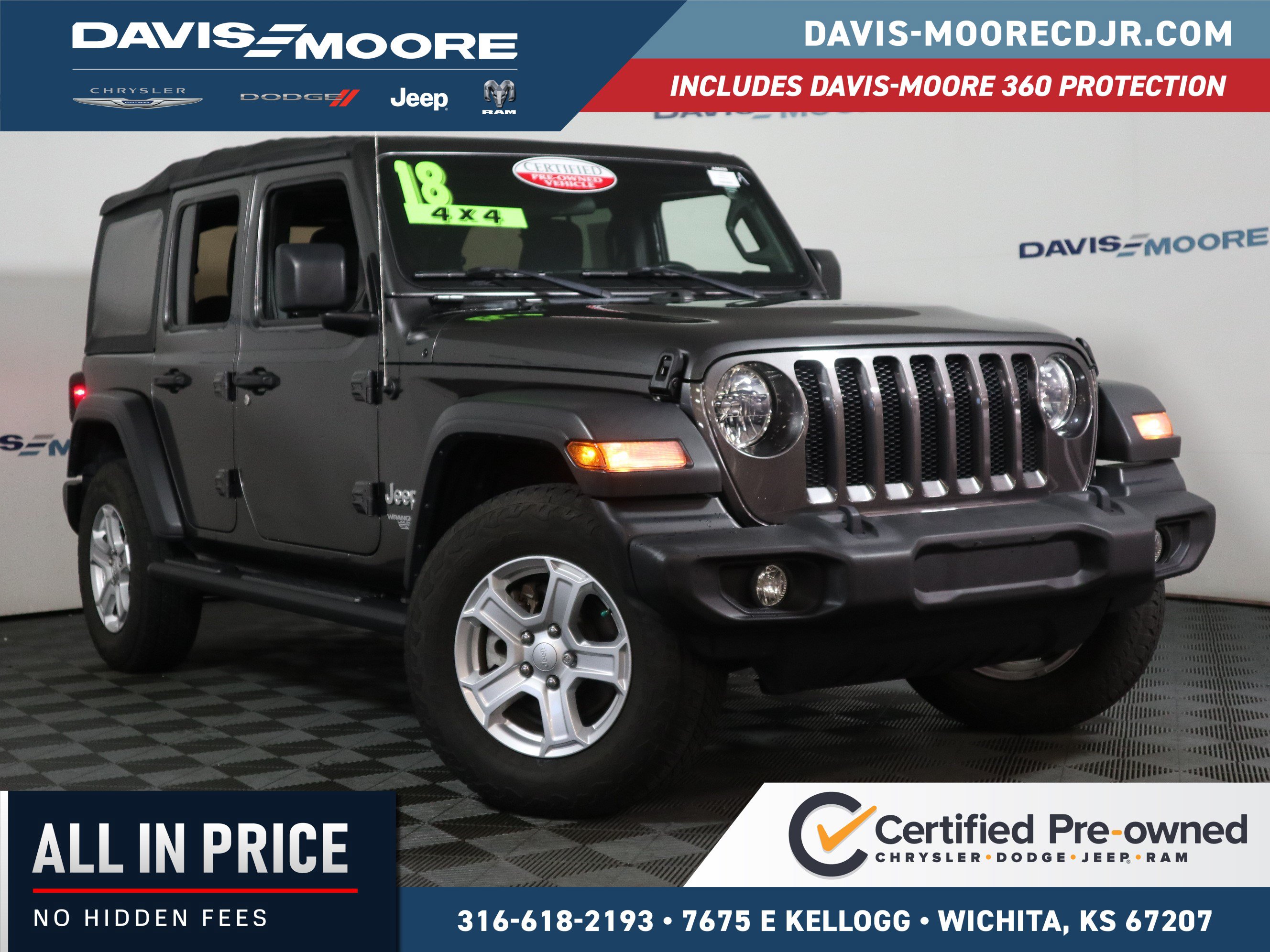 Used 2018 Jeep Wrangler Unlimited Sport S AWD/4WD image 1