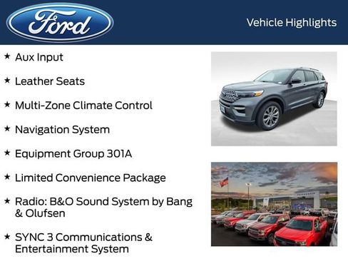 Certified 2022 Ford Explorer Limited w/ Equipment Group 301A image 9