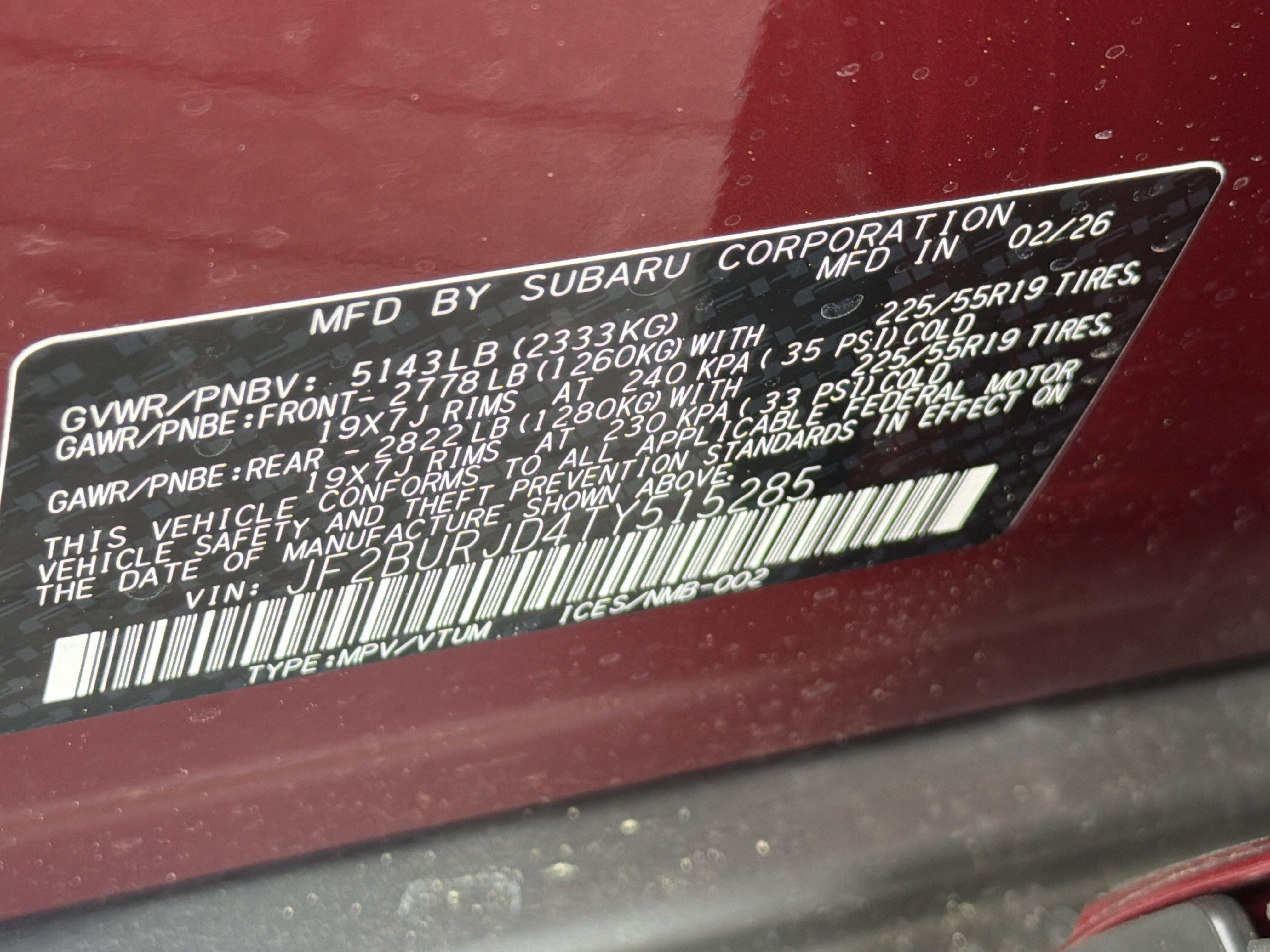 New 2026 Subaru Outback Touring XT AWD/4WD image 36