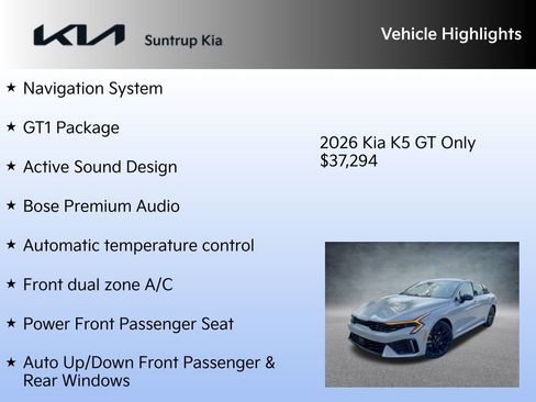 New 2026 Kia K5 GT w/ GT1 Package image 7
