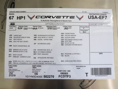 Used 2025 Chevrolet Corvette E-Ray AWD/4WD image 65