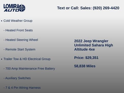 Used 2022 Jeep Wrangler Unlimited Sahara AWD/4WD image 8