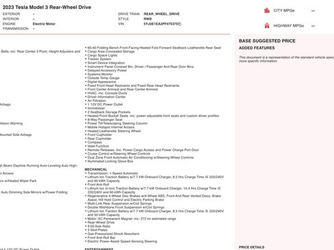 Used 2023 Tesla Model 3 Standard Range image 2