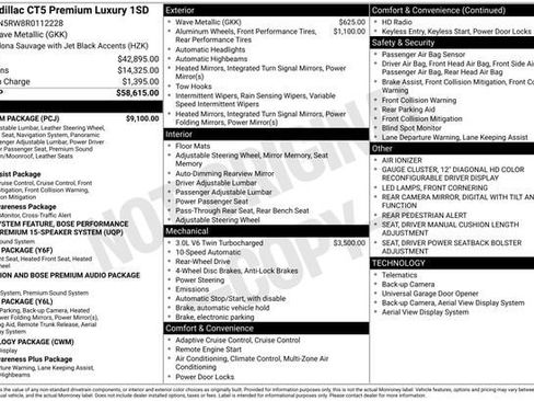 Used 2024 Cadillac CT5 Premium Luxury w/ Platinum Package RWD image 34