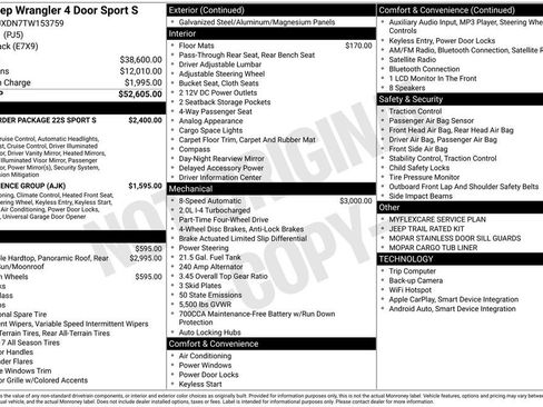 New 2026 Jeep Wrangler Unlimited Sport AWD/4WD image 46