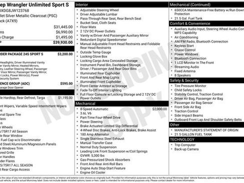 Used 2018 Jeep Wrangler Unlimited Sport S image 19