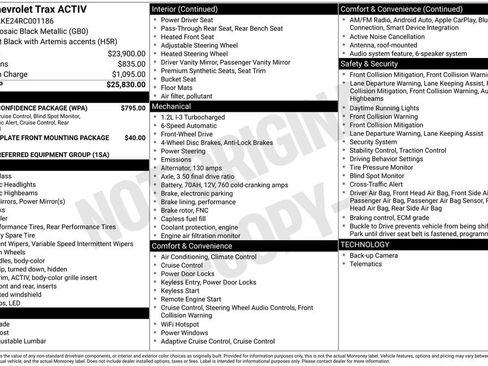 Certified 2024 Chevrolet Trax ACTIV w/ Driver Confidence Package image 51