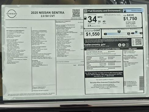 New 2025 Nissan Sentra SV w/ SV Premium Package image 42