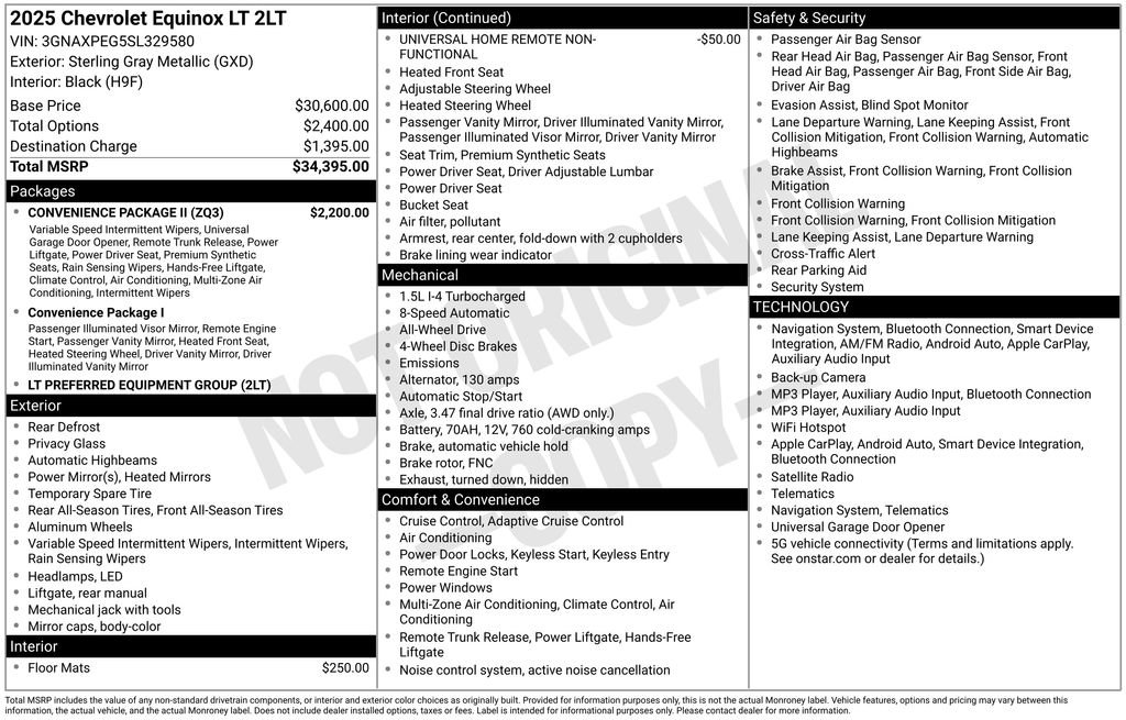 Certified 2025 Chevrolet Equinox LT w/ Convenience Package II AWD/4WD image 21