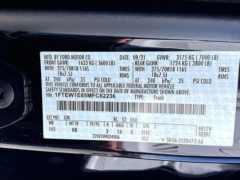 Used 2021 Ford F150 Tremor w/ Equipment Group 402A High image 34