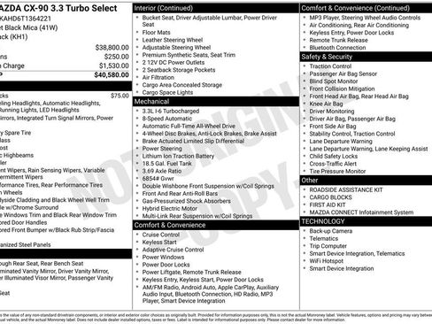 New 2026 MAZDA CX-90 3.3 Turbo w/ Select Package AWD/4WD image 38