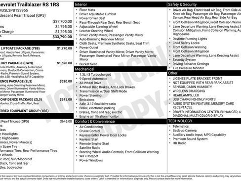 Used 2023 Chevrolet TrailBlazer RS w/ Sun and Liftgate Package AWD/4WD image 2