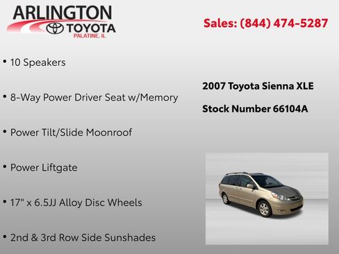 Used 2007 Toyota Sienna XLE FWD image 2