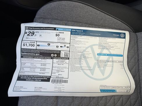 Certified 2026 Volkswagen Tiguan S FWD image 33