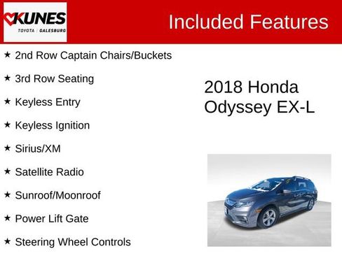 Used 2018 Honda Odyssey EX-L image 3