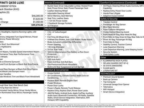Certified 2025 INFINITI QX50 Luxe image 34