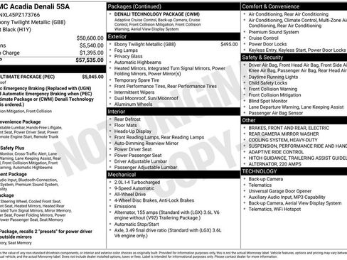 Used 2023 GMC Acadia Denali w/ Denali Ultimate Package image 2