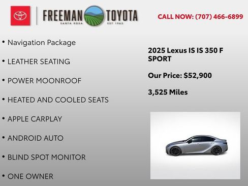 Used 2025 Lexus IS 350 F Sport w/ Navigation Package RWD image 5