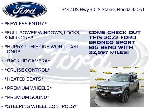 Used 2022 Ford Bronco Sport Big Bend w/ Convenience Package image 10