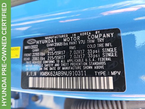 Certified 2022 Hyundai Kona SEL w/ Cargo Package FWD image 38