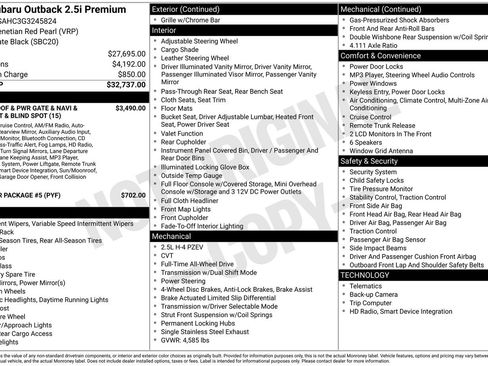 Used 2016 Subaru Outback 2.5i Premium image 2