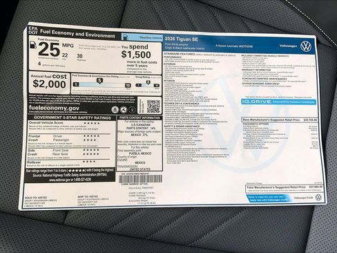 New 2026 Volkswagen Tiguan SE AWD/4WD image 22