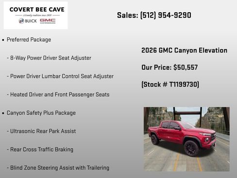 New 2026 GMC Canyon Elevation w/ Convenience Package AWD/4WD image 24