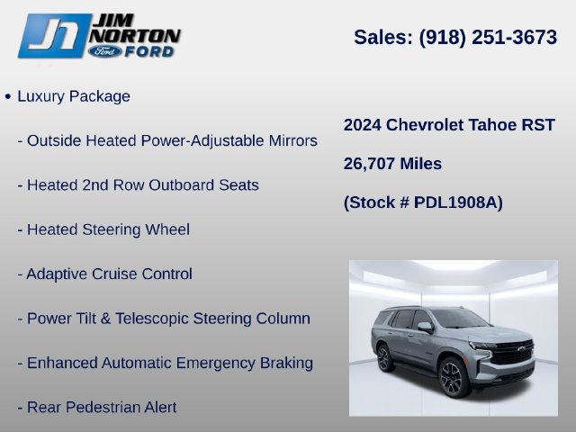 Used 2024 Chevrolet Tahoe RST w/ Luxury Package AWD/4WD image 16